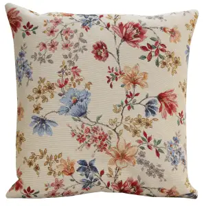 William Morris Lillium Tapestry Pillow Cover 18x18 Inch Cotton Jacquard Woven Cushion Cover