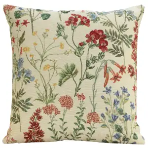 Floral Gabi Tapestry Pillow Cover 18x18 Inch Cotton Jacquard Woven Cushion Cover