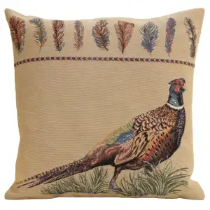 Pheasant Single European Tapestry Pillow Cover 18x18 Inch Cotton Cushion Cover
