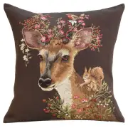 Forest Deer Brown European Cushion Covers