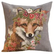 Forest Fox Grey European Cushion Covers