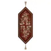 Aubusson Red Small French Tapestry Table Runner