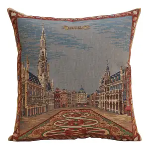 Brussel European Tapestry Pillow Cover 18x18 Inch Cotton Cushion Cover
