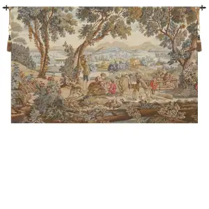 The Kiss with Border Belgian Tapestry Wall Hanging 76x54