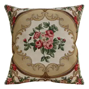 Aubusson Large European Tapestry Pillow Cover  18x18 Inch Cotton Jacquard Woven Cushion Cover