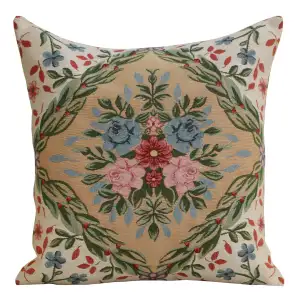 Savonnerie Large European Tapestry Pillow Cover  18x18 Inch Cotton Jacquard Woven Cushion Cover