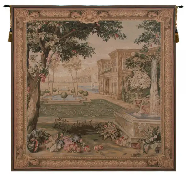 Verdure Fontaine Carree European Tapestry Wall hanging