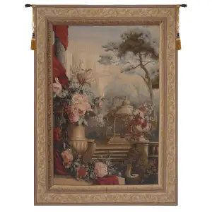 Bouquet Jardin Garden French Tapestry Wall Hanging 57x41 Inch Cotton Jacquard Woven Wall Tapestry - B - H 57" x W 41"