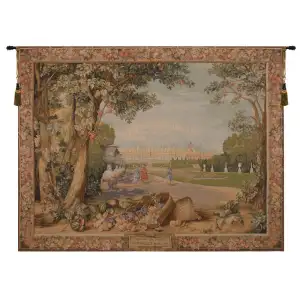 Charles le Brun Versailles III Tapestry Wall Hanging 43 x 58 in Jacquard Woven French Palace Wall Art