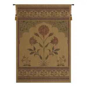 Lotus European Tapestry Wall Hanging 76x56 Inch Cotton Jacquard Woven Wall Tapestry