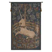 Licorne Captive III European Tapestry Wall hanging