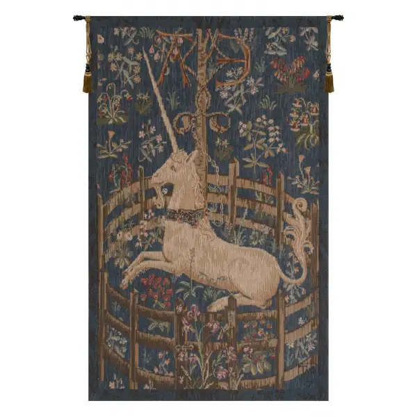 Licorne Captive III European Tapestry Wall hanging