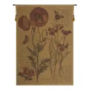 Flanders Poppies III European Tapestry Wall Hanging