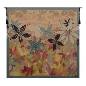 Eclats Flares Decorative Tapestry Wall Hanging 58 x 58 in Jacquard Woven Abstract Contemporary Wall Art