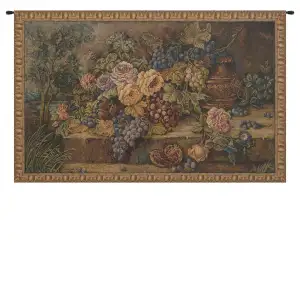 Floral Roses Tapestry Pillow Cover 19x19 Inch Cotton Jacquard Woven Cushion Cover