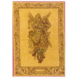 Medieval Crests Belgian Tapestry Wall Hanging 76x56 Jacquard Woven Heraldic Coat of Arms Wall Art