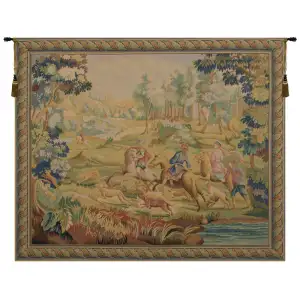 Hunt Hunting Tapestry Wall Hanging 48 x 60 in Jacquard Woven Traditional Hunting Wall Art