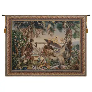 King Borne Belgian Tapestry Wall Hanging 58x65 Jacquard Woven Medieval Royal Wall Art