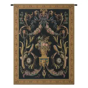 Birds Black Forest Tapestry Wall Hanging 62 x 46 in Jacquard Woven Woodland Bird Wall Art