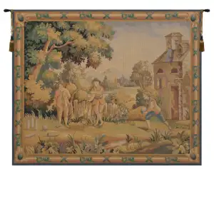 Game City & Country Tapestry Wall Hanging 33 x 39 in Jacquard Woven Scenic Landscape Wall Art