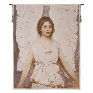 Abbott Handerson Thayer Angels Belgian Tapestry Wall Hanging 37x28 Inch Cotton Jacquard Woven Wall Tapestry