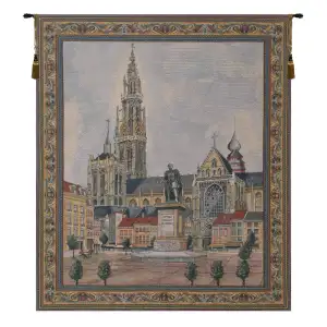 Rubens Antwerpen Belgian Tapestry Wall Hanging 22x20 Inch Cotton Jacquard Woven Wall Tapestry