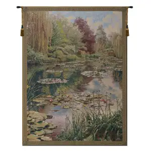 Claude Monet Vintage Tapestry Wall Hanging 80 x 68 in Jacquard Woven Impressionist Fine Art Wall Decor