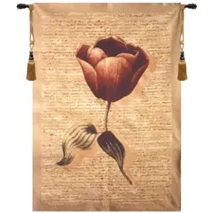 Flanders Poppies European Tapestry Wall Hanging 76x56 Inch Cotton Jacquard Woven Wall Tapestry