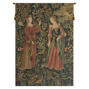 Pieter van Aeist Promenade Renaissance Tapestry Wall Hanging 57 x 40 in Jacquard Woven Historical European Wall Art