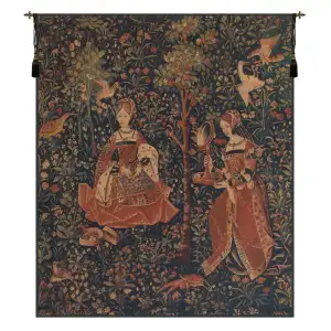 Broderie Embroidery Belgian Tapestry Wall Hanging 46 in. x 38 in. Jacquard Woven Traditional Decorative Wall Art