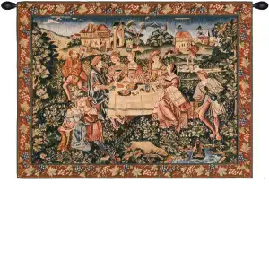 Medieval The Feast Tapestry Wall Hanging 24 x 31 in