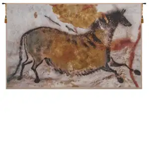 Cheval Chinois Middle Ages Art Tapestry Wall Hanging 34 x 54 in Jacquard Woven Ancient Horse Wall Art