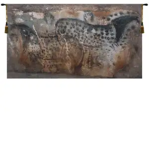 Hands and Horses Decorative Tapestry Wall Hanging 37 x 66 in Jacquard Woven Prehistoric Cave Art Wall Decor