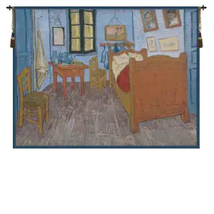 Vincent Van Gogh The Bedroom Vintage Tapestry Wall Hanging 30 x 39 in Jacquard Woven Famous Painting Wall Art