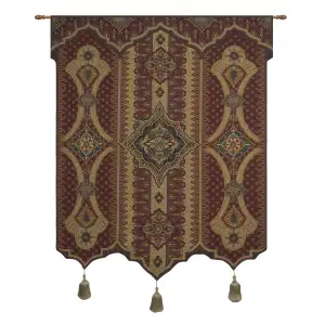 Padma Tapestry Wall Hanging 66x53 Jacquard Woven Decorative Botanical Wall Art