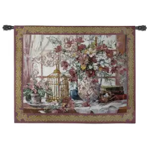 Queen Annes Lace Wall Tapestry 40x53 Jacquard Woven Botanical Flower Wall Art
