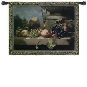 Grapes of Venice Wall Tapestry 53x76 Jacquard Woven Italian Wine Vineyard Wall Art