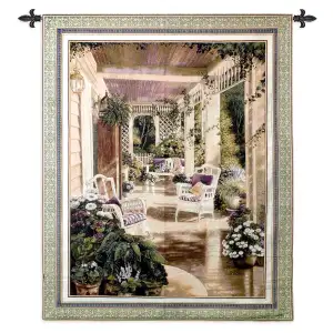Vintage Comfort Wall Tapestry 53x42 Jacquard Woven Traditional Country Wall Art