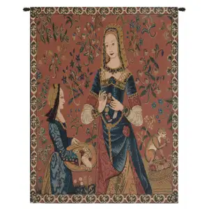 Medieval The Smell II Vintage Tapestry Wall Hanging 25 x 18 in