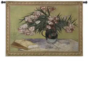 Oleanders Wall Tapestry 38x53 Jacquard Woven Van Gogh Floral Wall Art