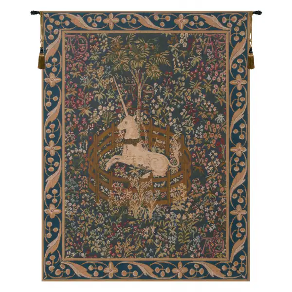 Licorne Captive European Tapestry Wall hanging