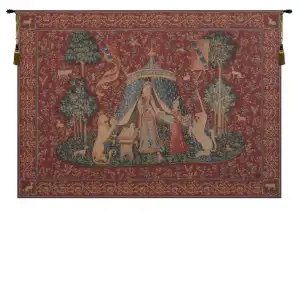 Medieval A Mon Seul Desir I Vintage Tapestry Wall Hanging 34 x 44 in