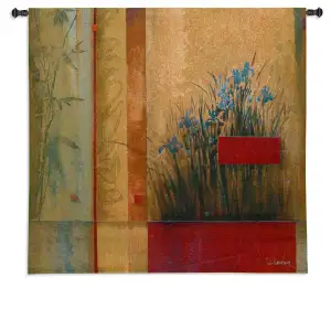Terrazzo Garden Wall Tapestry 35x35 Jacquard Woven Mediterranean Garden Wall Art
