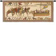William Embarks With Border European Tapestry Wall hanging