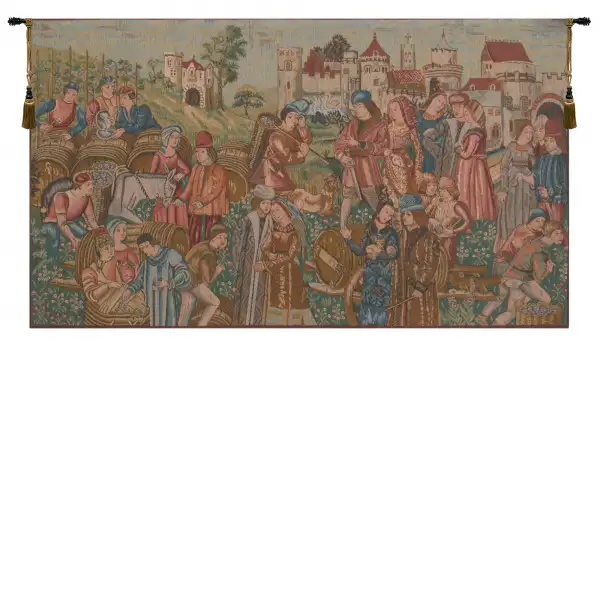 Marche Au Vin European Tapestry Wall hanging