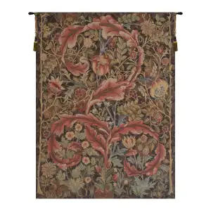 William Morris Acanthe Brown Tapestry Wall Hanging 38 x 28 in Jacquard Woven Arts and Crafts Botanical Wall Art