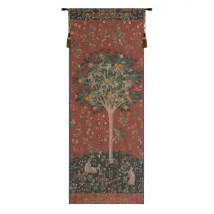 Portiere Oranger Tree Medieval Tapestry Wall Hanging 73 x 29 in Jacquard Woven Tree of Life Wall Art