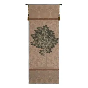 Portiere Chene Naturel Medieval Tapestry Wall Hanging 73 x 29 in Jacquard Woven Oak Tree Botanical Wall Art