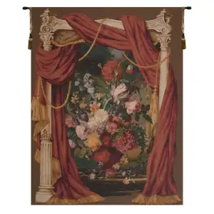 Bouquet Theatral French Tapestry Wall Hanging 58x42 Inch Cotton Jacquard Woven Wall Tapestry