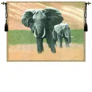 Elephants European Tapestry Wall Hanging
